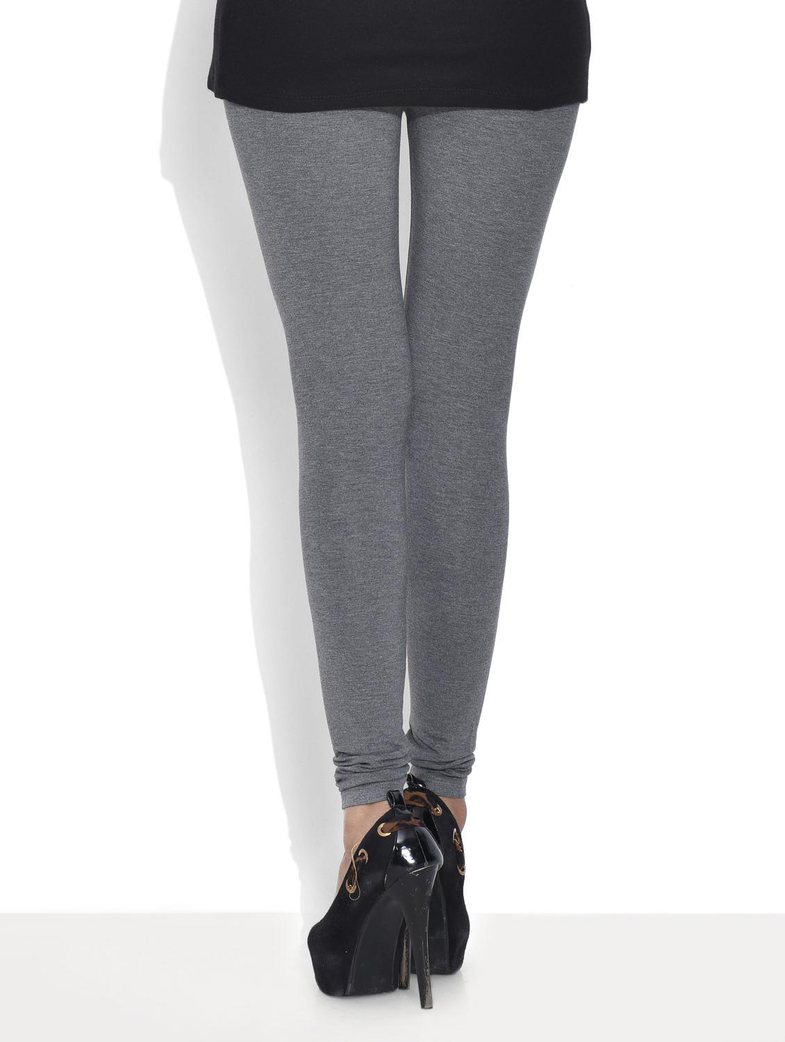 Grey Viscose Ankle Leggings - 9592346 - Zoom Image - 3