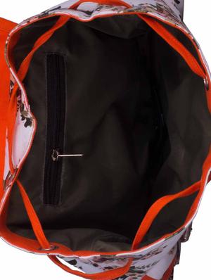 white floral printed canvas backpack - 9594075 - Standard Image - 3
