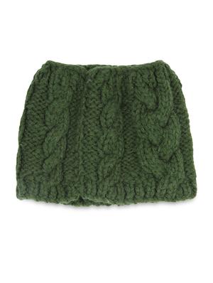 dark green knitted acrylic beanie cap - 9599818 - Standard Image - 3