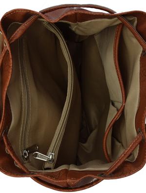 brown leatherette backpack - 9614996 - Standard Image - 3