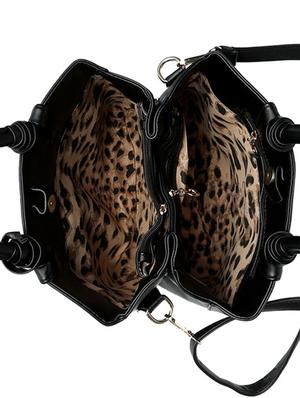 black leatherette handbag - 9622043 - Standard Image - 3