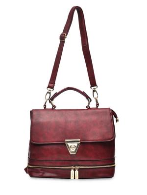 red leatherette handbag - 9622044 - Standard Image - 6