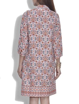 multicoloured printed polycrepe tunic - 9622119 - Standard Image - 3