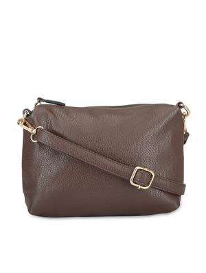 brown leatherette striped handbag - 9634085 - Standard Image - 6