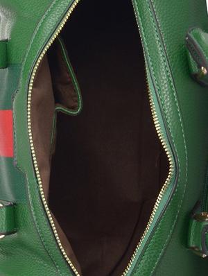 green leatherette striped handbag - 9634087 - Standard Image - 3