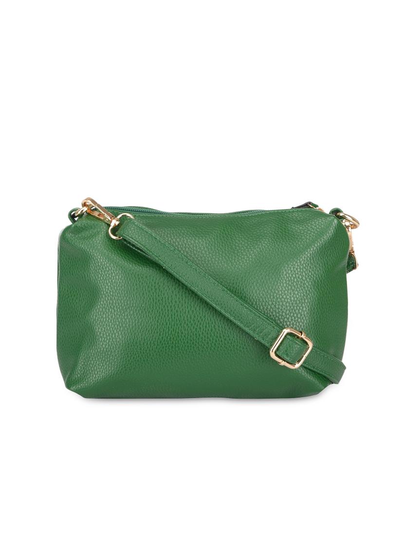 green leatherette striped handbag - 9634087 - Zoom Image - 6