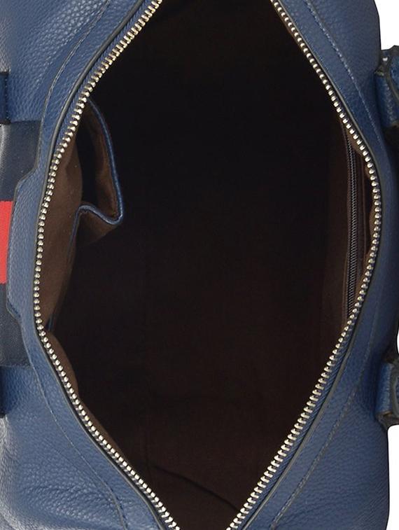 blue leatherette striped handbag - 9634088 - Zoom Image - 3