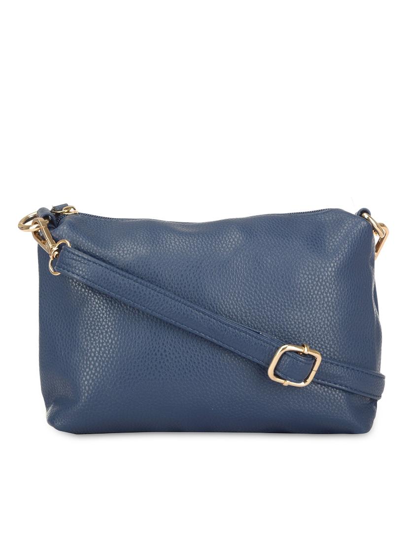 blue leatherette striped handbag - 9634088 - Zoom Image - 6