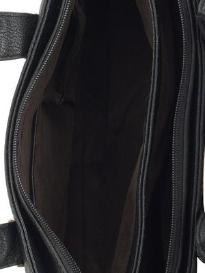 black leatherette snake skin designed handbag - 9634110 - Standard Image - 3