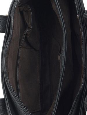 brown leatherette striped handbag - 9634112 - Standard Image - 3