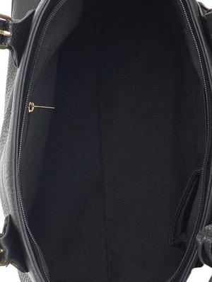 black leatherette tote bag - 9634115 - Standard Image - 3