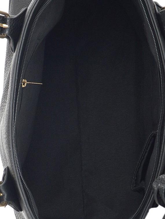 black leatherette tote bag - 9634115 - Zoom Image - 3
