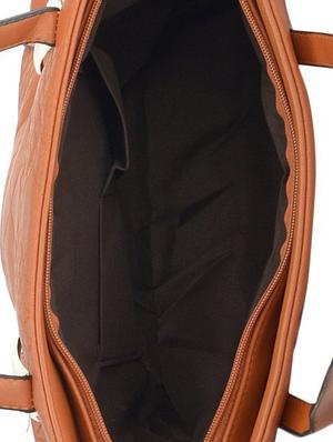 brown leatherette handbag - 9634134 - Standard Image - 3