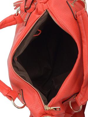 red leatherette handbag - 9634142 - Standard Image - 3