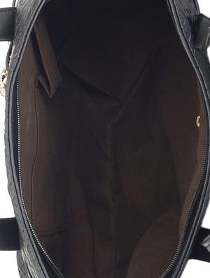 black leatherette studded handbag - 9634148 - Standard Image - 3