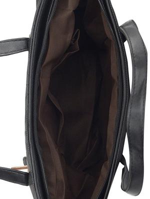 black leatherette embellished shoulder handbag - 9634155 - Standard Image - 3