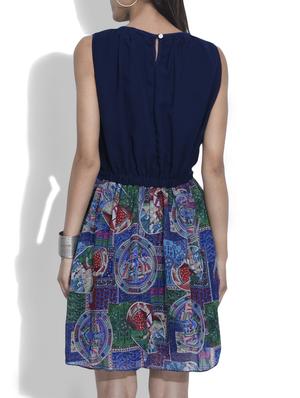 georgette printed blouson dress - 9635155 - Standard Image - 3