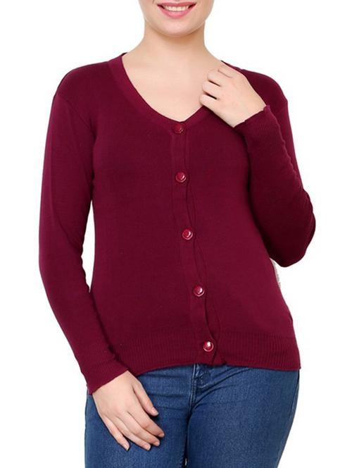 purple cotton blend cardigan - 9641989 - Standard Image - 1