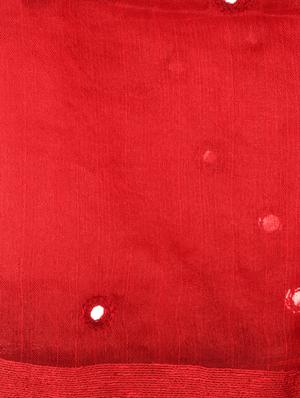 Maroon embellished organza dupatta - 9648366 - Standard Image - 3