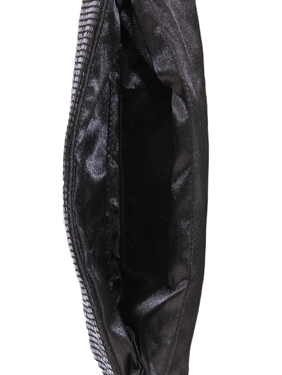 solid black leatherette embellished clutch - 9653858 - Zoom Image - 3