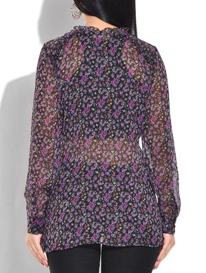 multicolored floral print poly chiffon top - 9655098 - Standard Image - 3