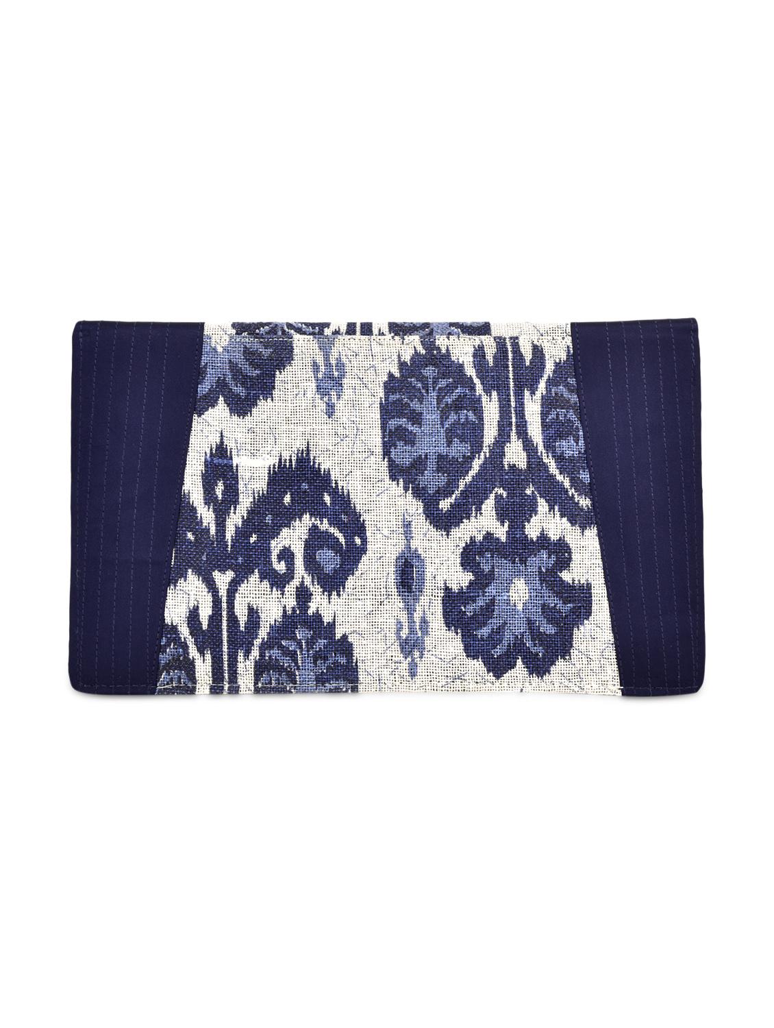 navy blue and off white floral silk and cotton sling - 9659385 - Zoom Image - 6