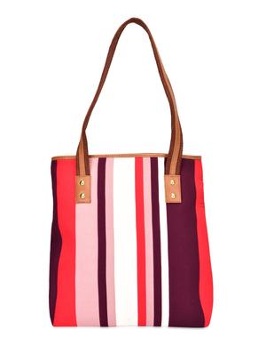 multicolored striped leatherette tote - 9659394 - Standard Image - 6