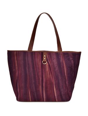 burgundy and purple abstract leatherette tote - 9659403 - Standard Image - 6