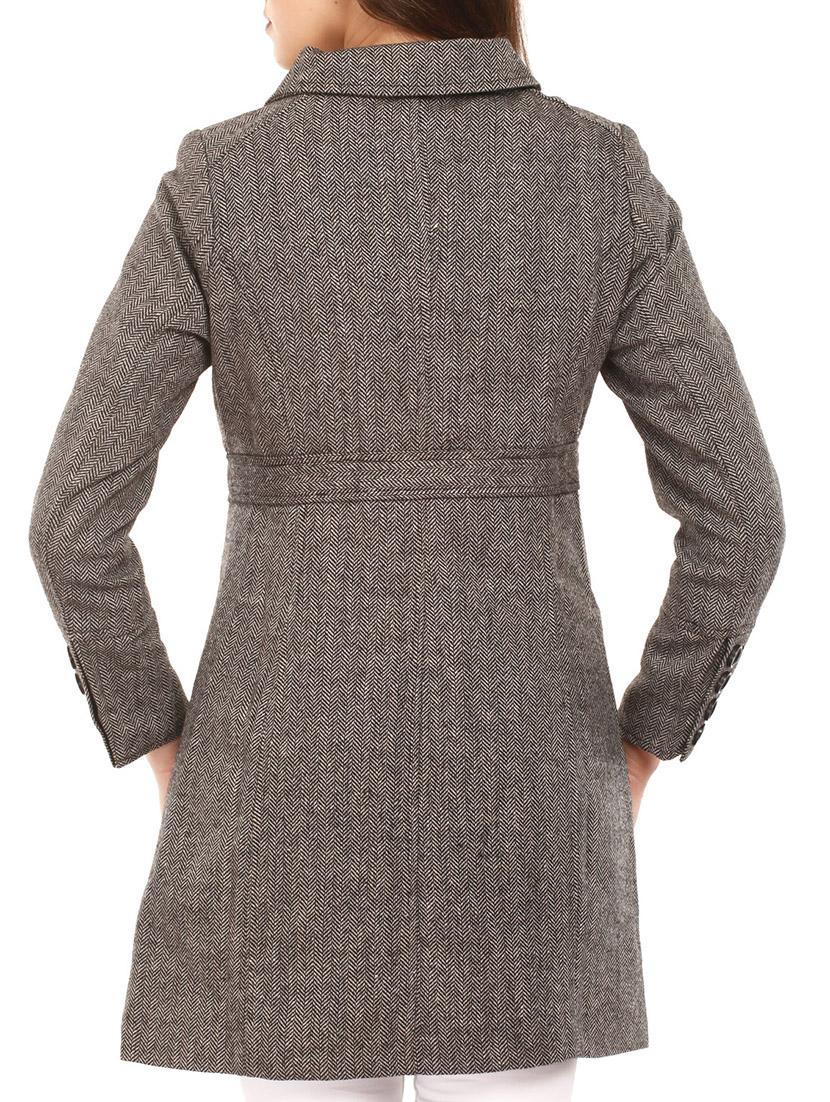 Grey Woollen Coat - 9662768 - Zoom Image - 3