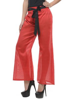 red silk palazzo - 9685500 - Standard Image - 3