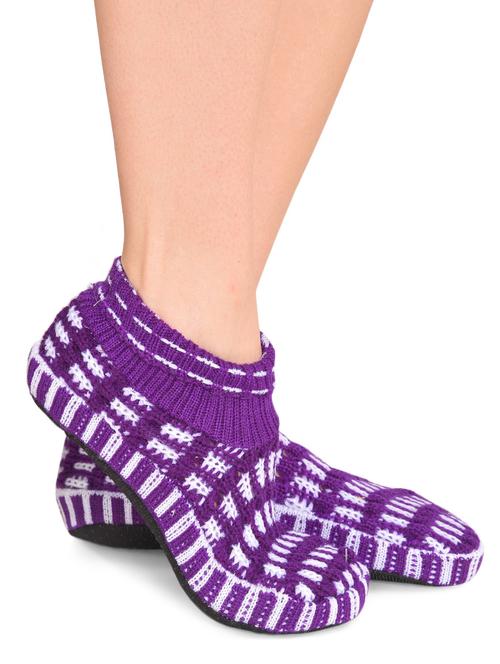 purple and white acrylic ankle length booties - 9697401 - Standard Image - 1
