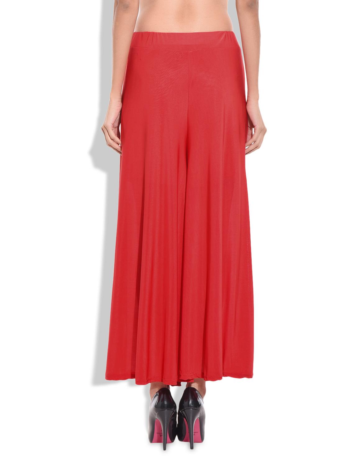red viscose plain palazzo - 9703612 - Zoom Image - 3