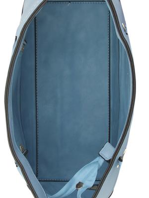 blue faux leather handbag with pouch - 9704392 - Standard Image - 3