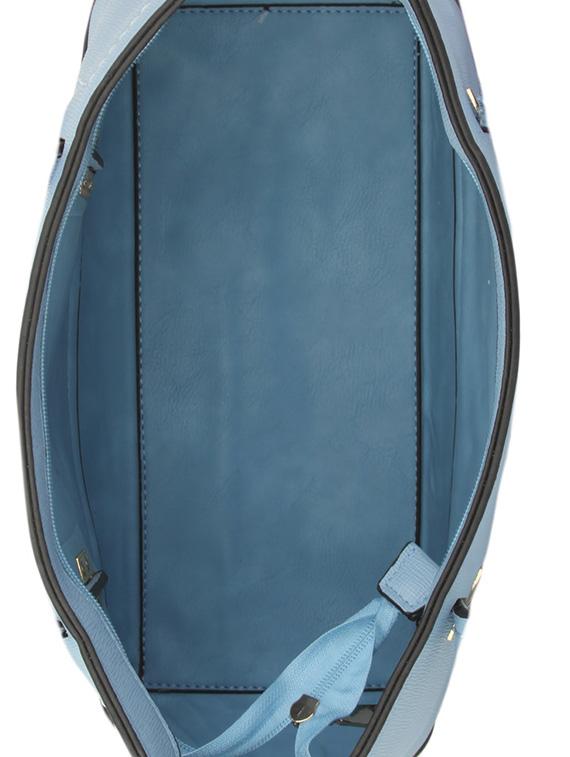 blue faux leather handbag with pouch - 9704392 - Zoom Image - 3