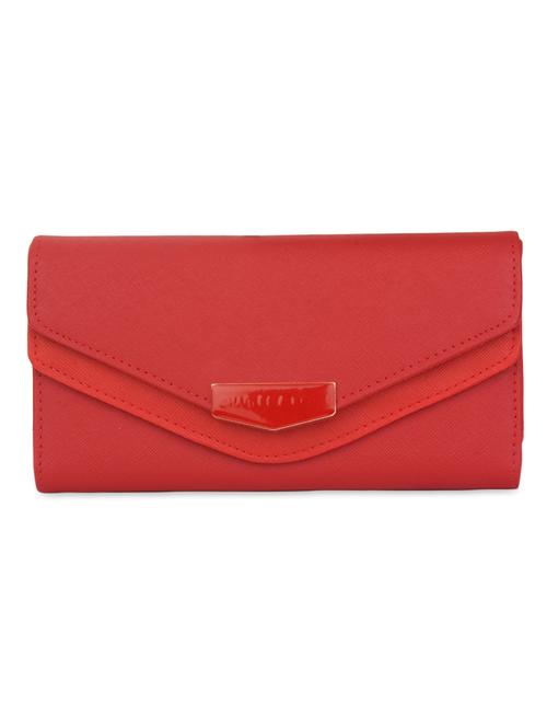 red textured faux leather wallet - 9704403 - Standard Image - 1