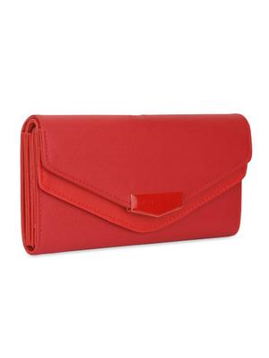 red textured faux leather wallet - 9704403 - Standard Image - 6