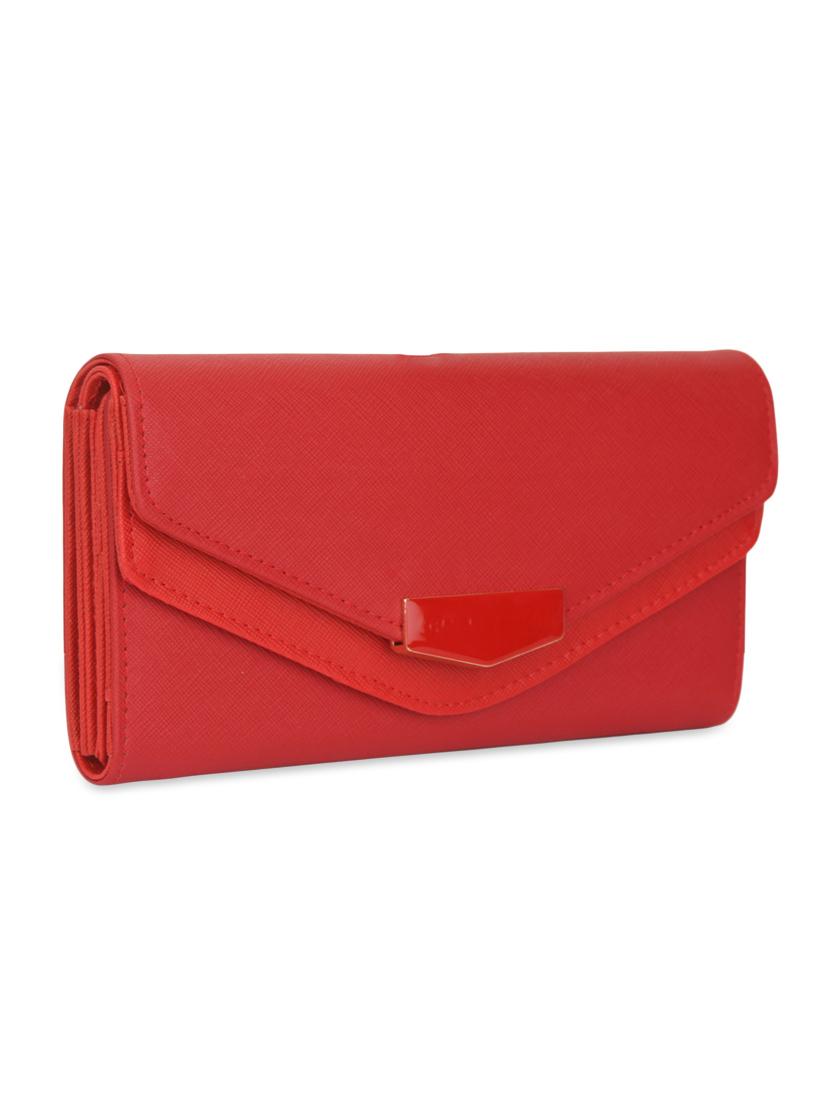 red textured faux leather wallet - 9704403 - Zoom Image - 6