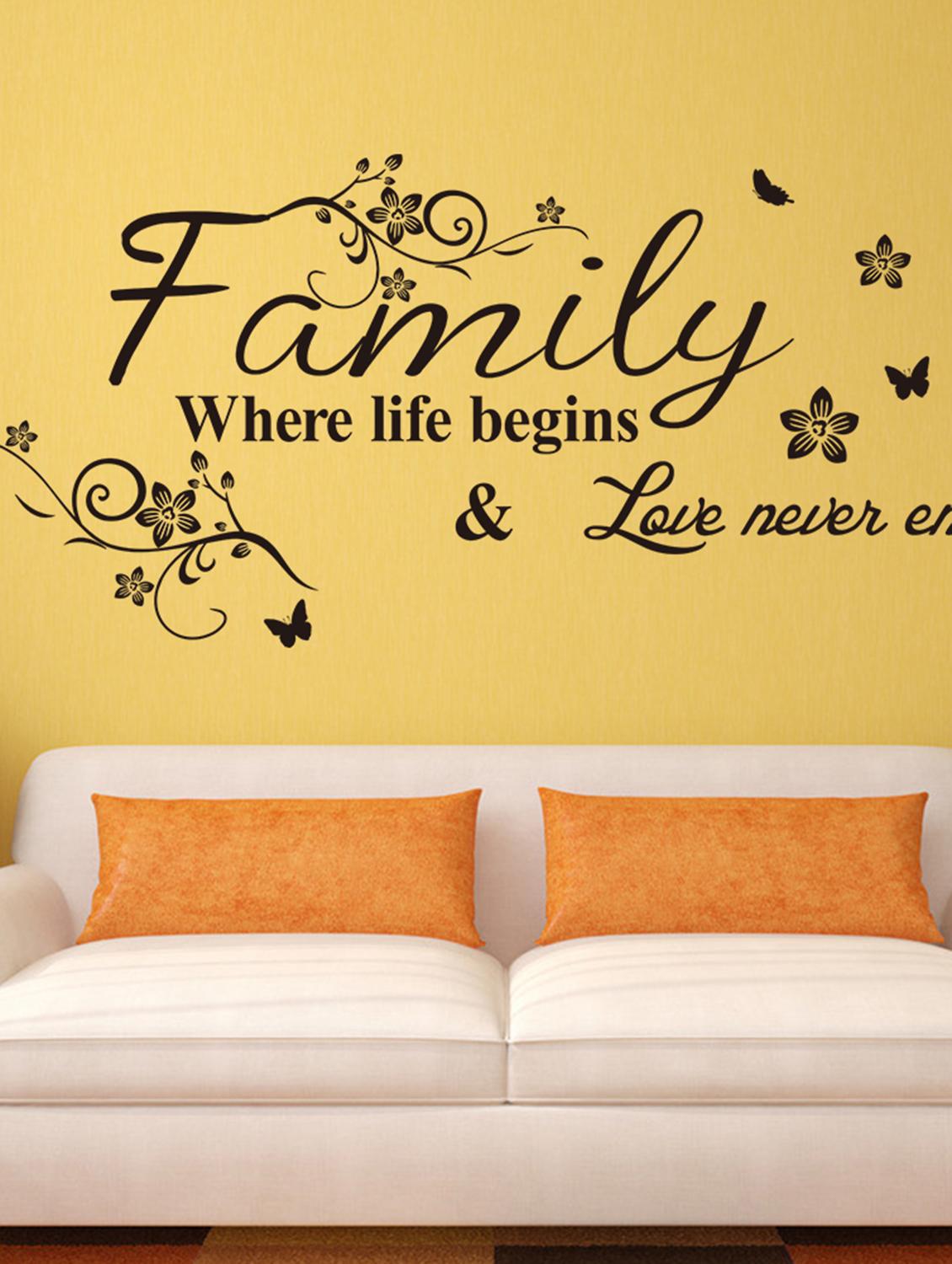 Wall Decals Wall Quote Family Where Life Begins - 9725187 - Zoom Image - 3