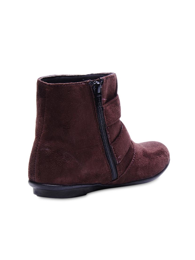 brown buckled suede ankle boots - 9728196 - Zoom Image - 3