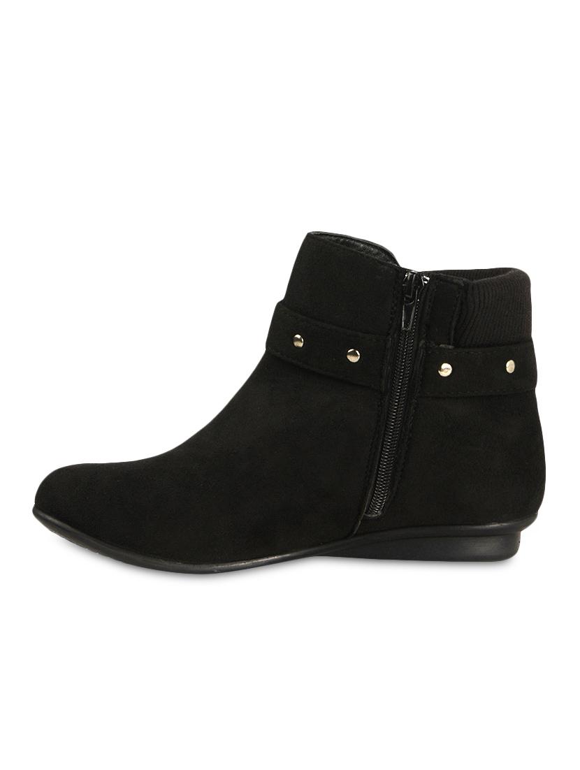 black suede buckled ankle boots - 9728210 - Zoom Image - 3
