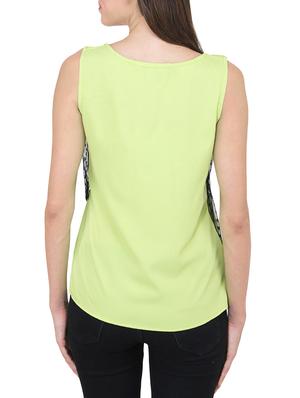 green and black georgette top - 9737437 - Standard Image - 3