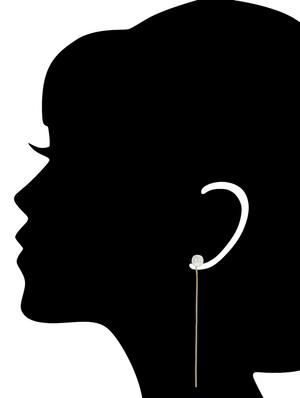 gold metal alloy earring - 9737986 - Standard Image - 3