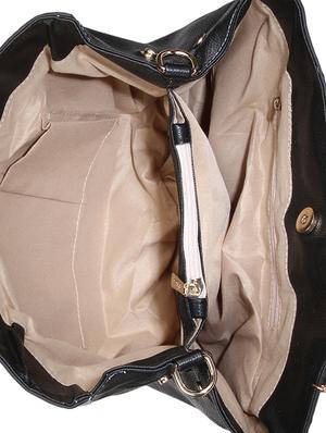 grey leatherette satchel bag - 9753556 - Standard Image - 3