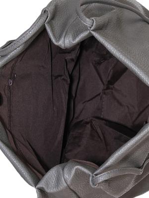 grey leatherette handheld bag - 9753592 - Standard Image - 3