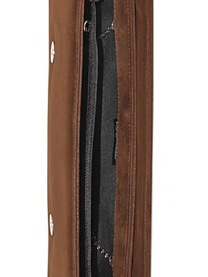 brown graphic printed clutch - 9758321 - Standard Image - 3