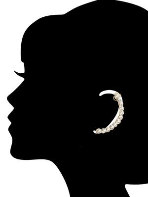faux diamond gold ear cuff - 9761921 - Standard Image - 3