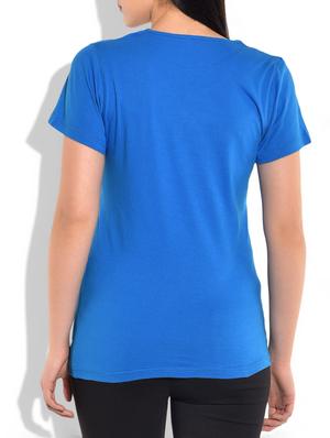 blue printed knitted cotton t-shirt - 9773087 - Standard Image - 3