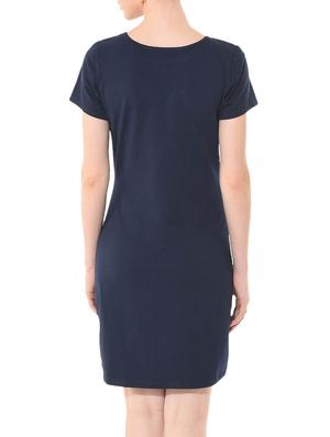 mesh panel short sleeved sheath dress - 9786311 - Standard Image - 3