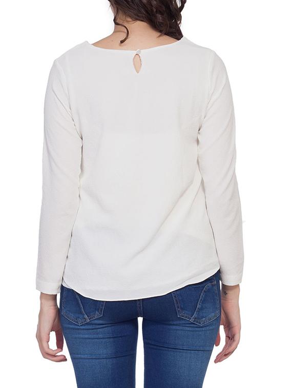 frilled sheer overlay top - 9792184 - Zoom Image - 3