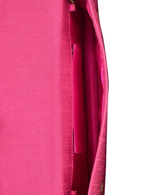 fuchsia and gold silk clutch - 9792228 - Standard Image - 3